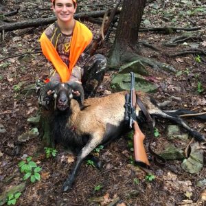 Hunter with Corsican Ram