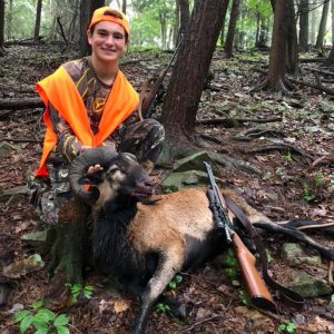 Hunter with Corsican Ram