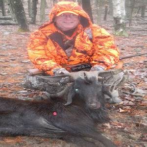 Male with Spanish Goat he Rifle Hunted