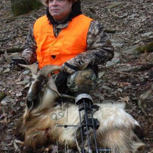 Man with Bow Hunted Spanish Goat