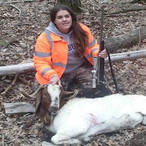 Woman Rifle Hunting Spanish Goat
