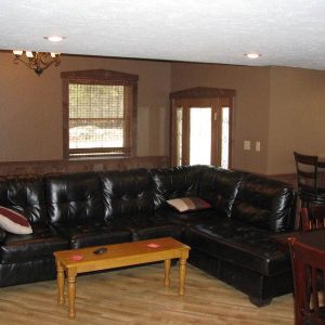 Couches inside Tioga Ranch Hunting Lodge